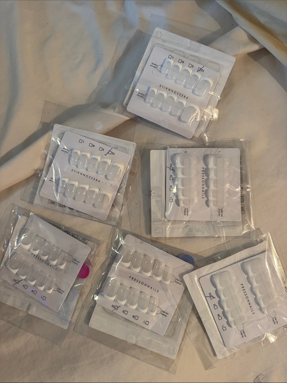 Press On White False Nail Kit - Professional Clear/White
